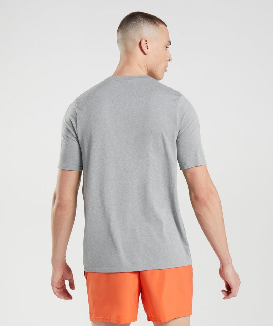 T Shirts Męskie Gymshark Arrival Seamless Szare | PL 3898SGL